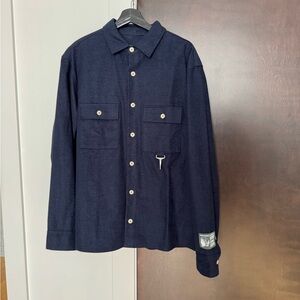 Reese Cooper XXL Wool Button Down Navy 2022